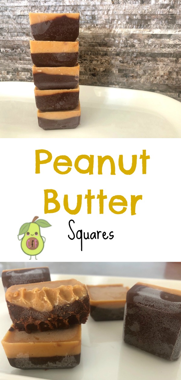 Vegan, no cook, Peanut Butter Squares (or cups). So yummy, just try and stop at one!