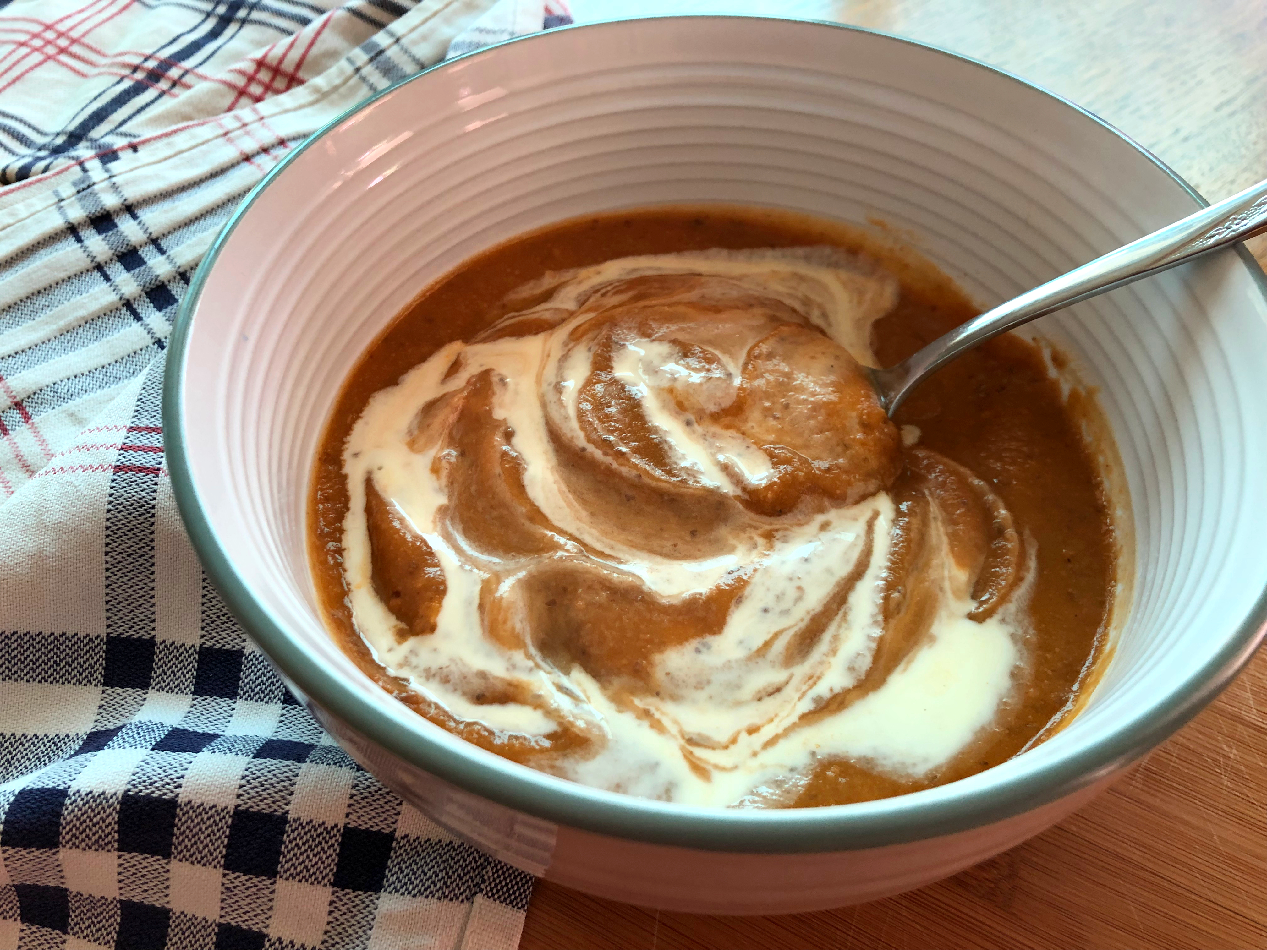 Chorizo Pumpkin and Cauliflower Soup