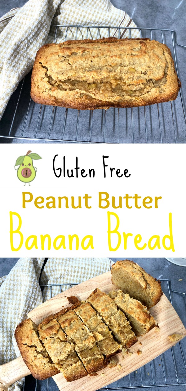 Gluten free; delicious, peanut butter banana bread.