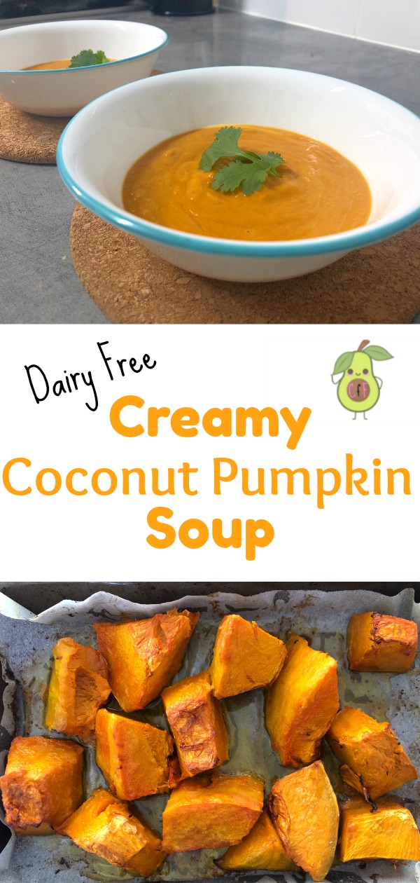 Creamy Coconut Pumpkin Soup; adding the peanut oil, coconut milk and coriander, definitely puts a new spin on the traditional flavours of pumpkin soup
