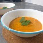 Creamy Coconut Pumpkin Soup; Adding the peanut oil, coconut milk and coriander definitely puts a new spin on the traditional flavours of pumpkin soup. Using coconut milk also means it's dairy free!