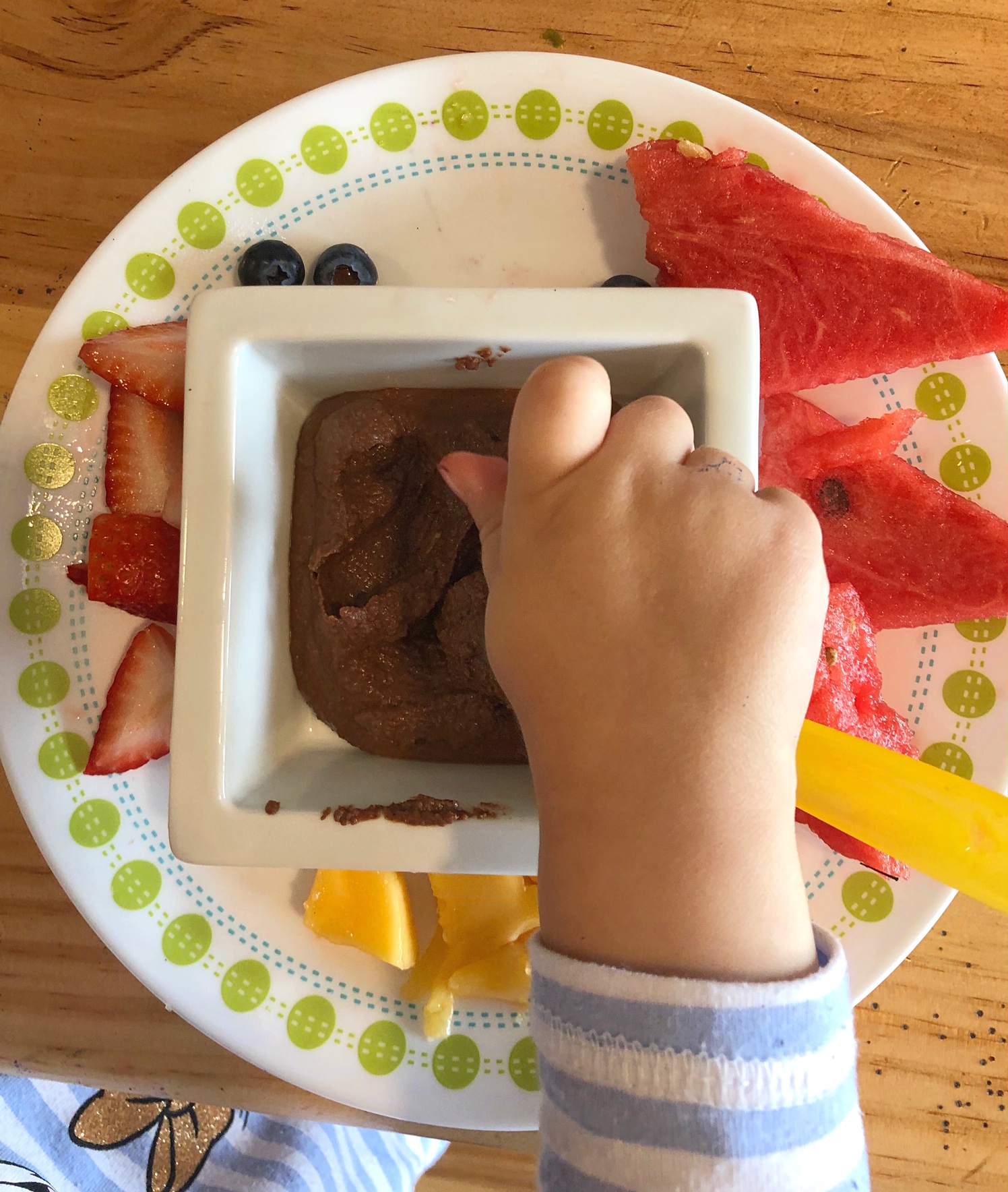 Chocolate Coconut Hummus; When sweet and savoury collide and you get the perfect dip for fresh fruit or salty snacks.