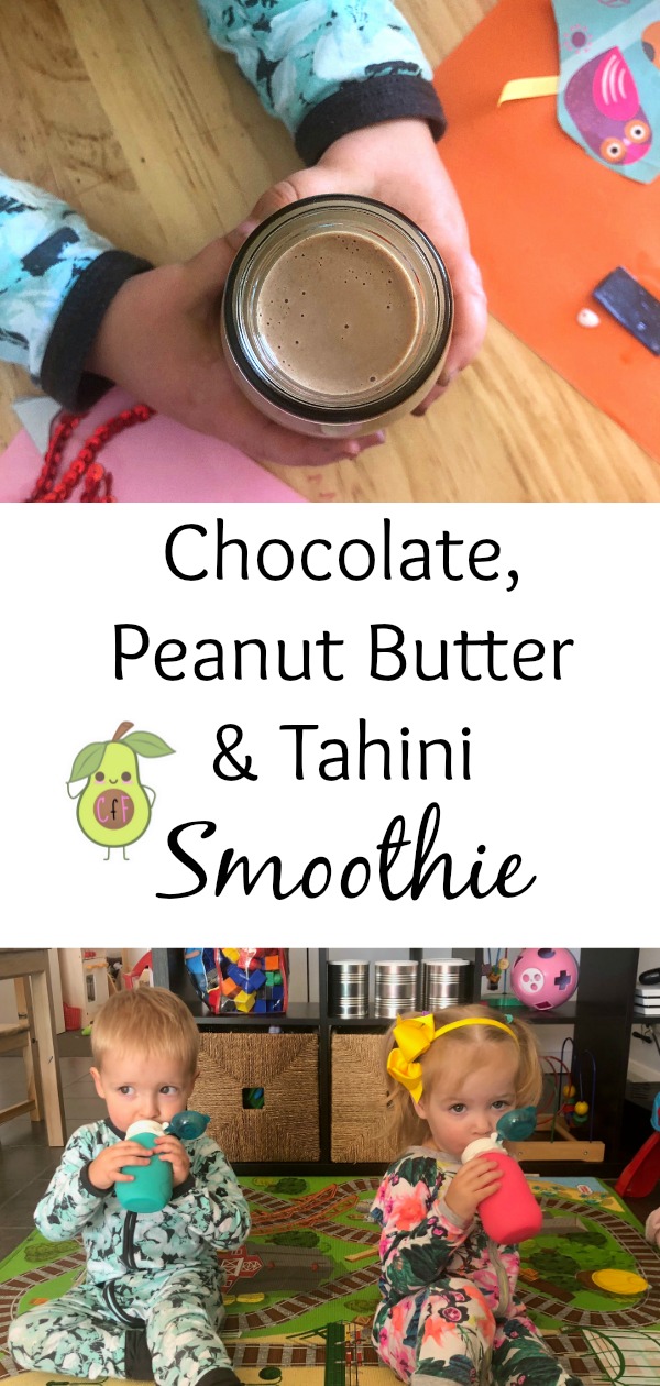 The twins’ absolute favourite smoothie; rich, protein packed, Chocolate, Peanut Butter and Tahini Smoothie. 