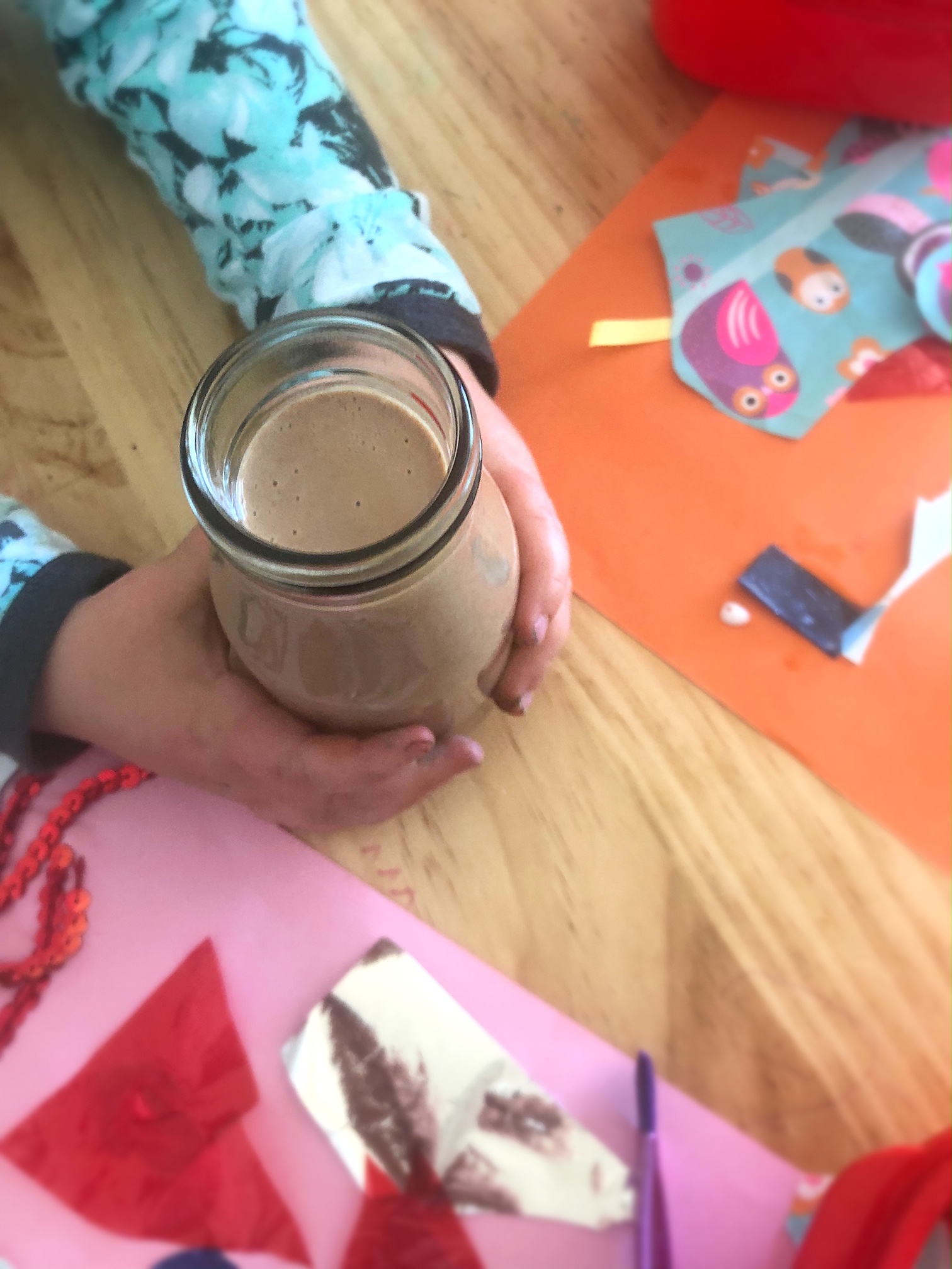 The twins’ absolute favourite smoothie; rich, protein packed, Chocolate, Peanut Butter and Tahini Smoothie. 