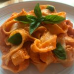 Creamy Cashew and Roasted Capsicum Pasta Sauce; Delicious, vegan and full of healthy fat! Stir it through your favourite pasta for an easy family meal.
