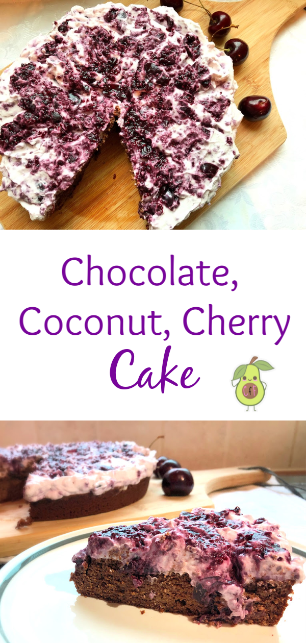 This Chocolate, Coconut, Cherry Cake really couldn't get much easier. Don't let the simplicity of it fool you though, it tastes amazing. I can hear it calling my name from the fridge