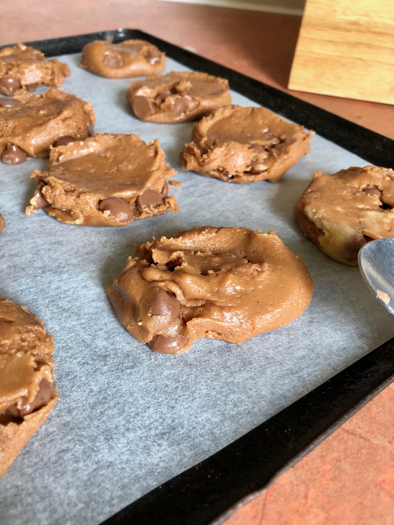 You know the kids will be running back for more when you make them these delicious Triple Chocolate and Peanut Butter Cookies