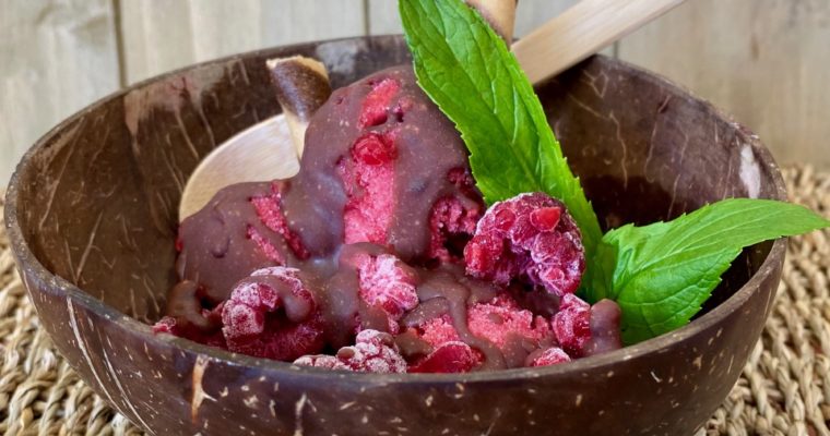 Quick and easy, Chocolate Magic Shell Ice-Cream Topping; perfect on top of every flavour of ice-cream.